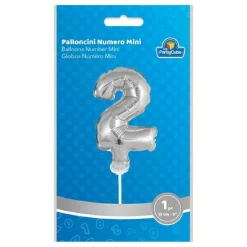 Sale Globo aluminio plateado número 2 Artículos De Fiesta Y Regalos