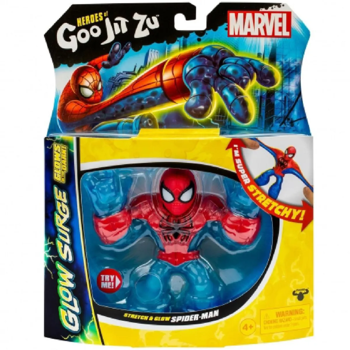 Goo Jit Zu - Figura Glow Surge Spider-man Figuras De Acción