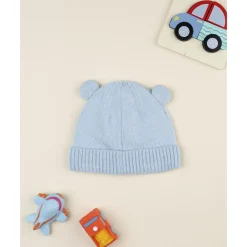 Gorro azul con orejas para niño*Prenatal Sale