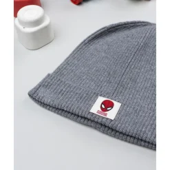 Gorro niño gris de canalé con Spiderman*Prenatal Discount