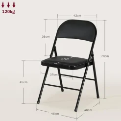 - 2 sillas plegables Negro*Homcom Online