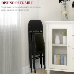 - 2 sillas plegables Negro*Homcom Online