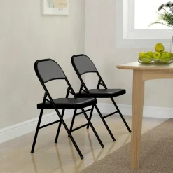 - 2 sillas plegables Negro*Homcom Online