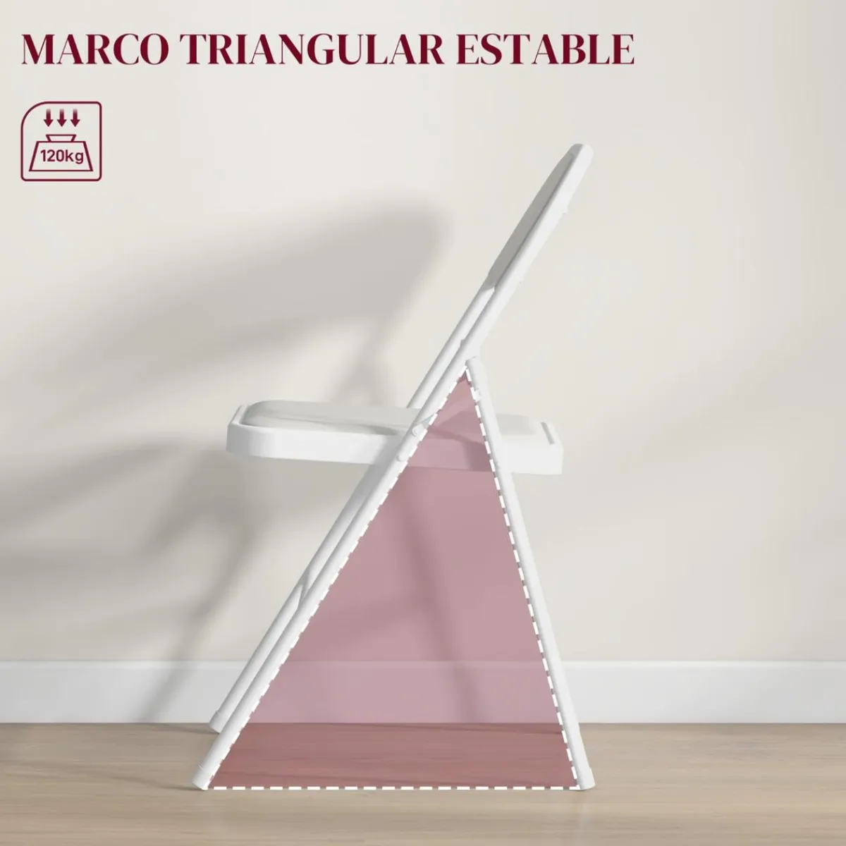 Online - 2 sillas plegables Blanco Estilo De Vida