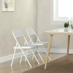 Online - 2 sillas plegables Blanco Estilo De Vida