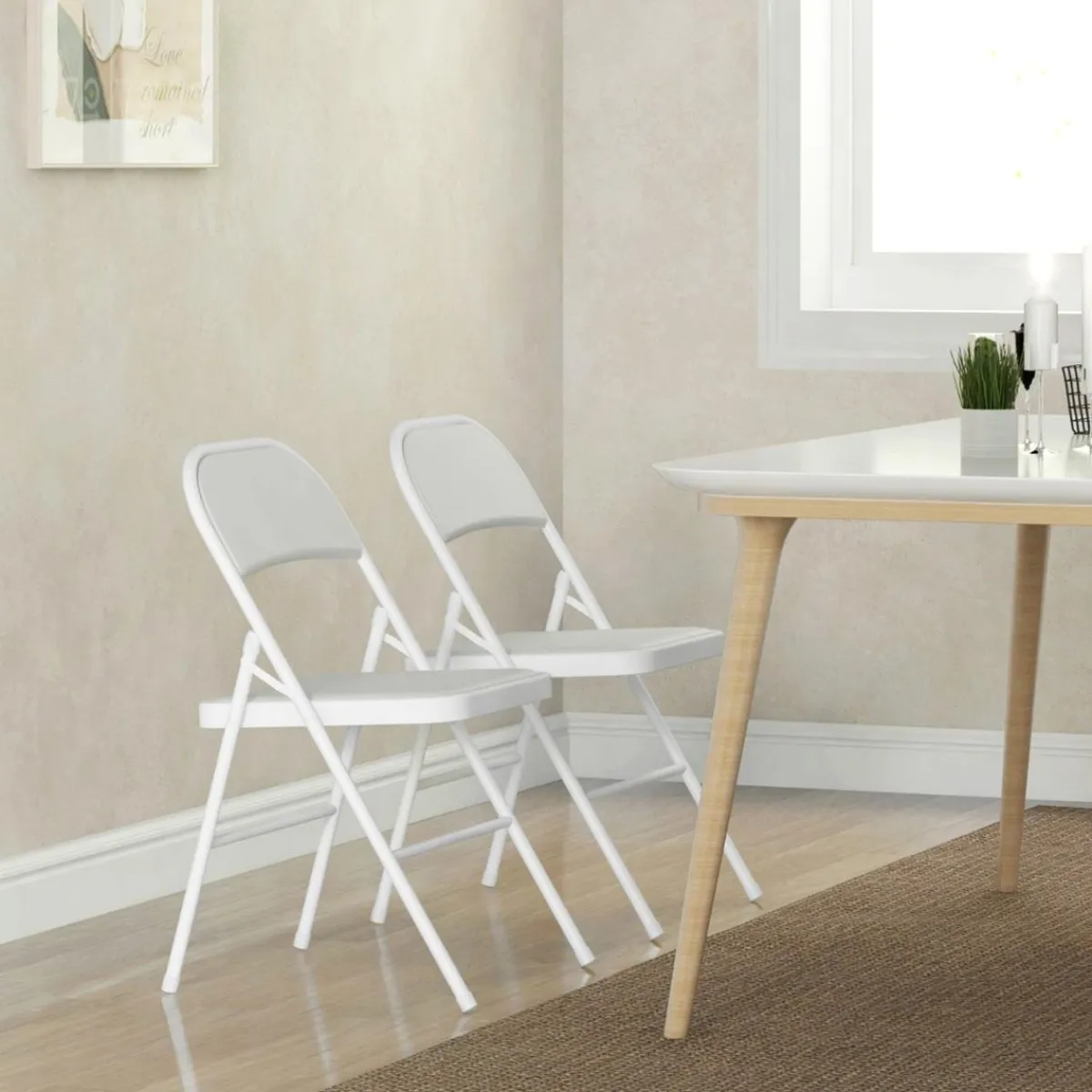 Online - 2 sillas plegables Blanco Estilo De Vida