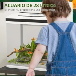 Best Homcom - Acuario 28L con filtro e iluminación Steam