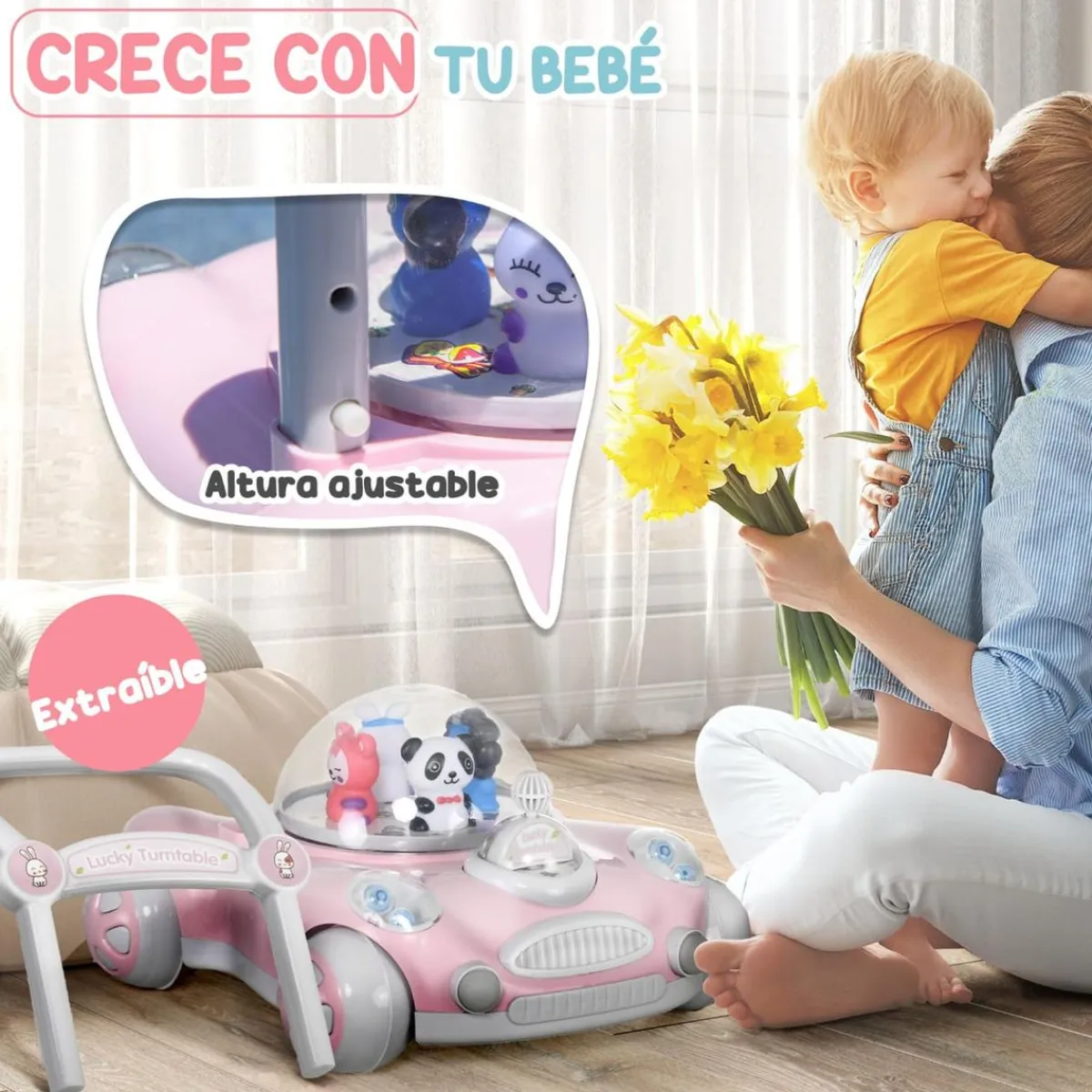 Homcom - Andador Rosa para bebés*AIYAPLAY Online