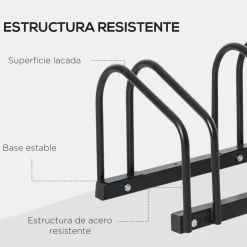 - Aparcamiento para 4 bicicletas Negro*Homcom Best