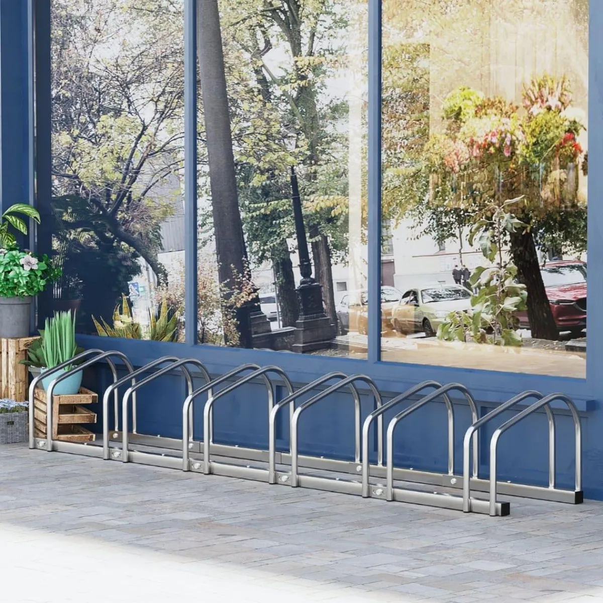 Online - Aparcamiento para 6 bicicletas Plata Bicicletas