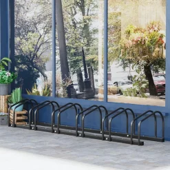 - Aparcamiento para 6 bicicletas Negro*Homcom Online