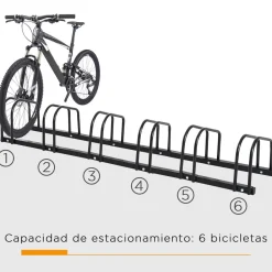 - Aparcamiento para 6 bicicletas Negro*Homcom Online
