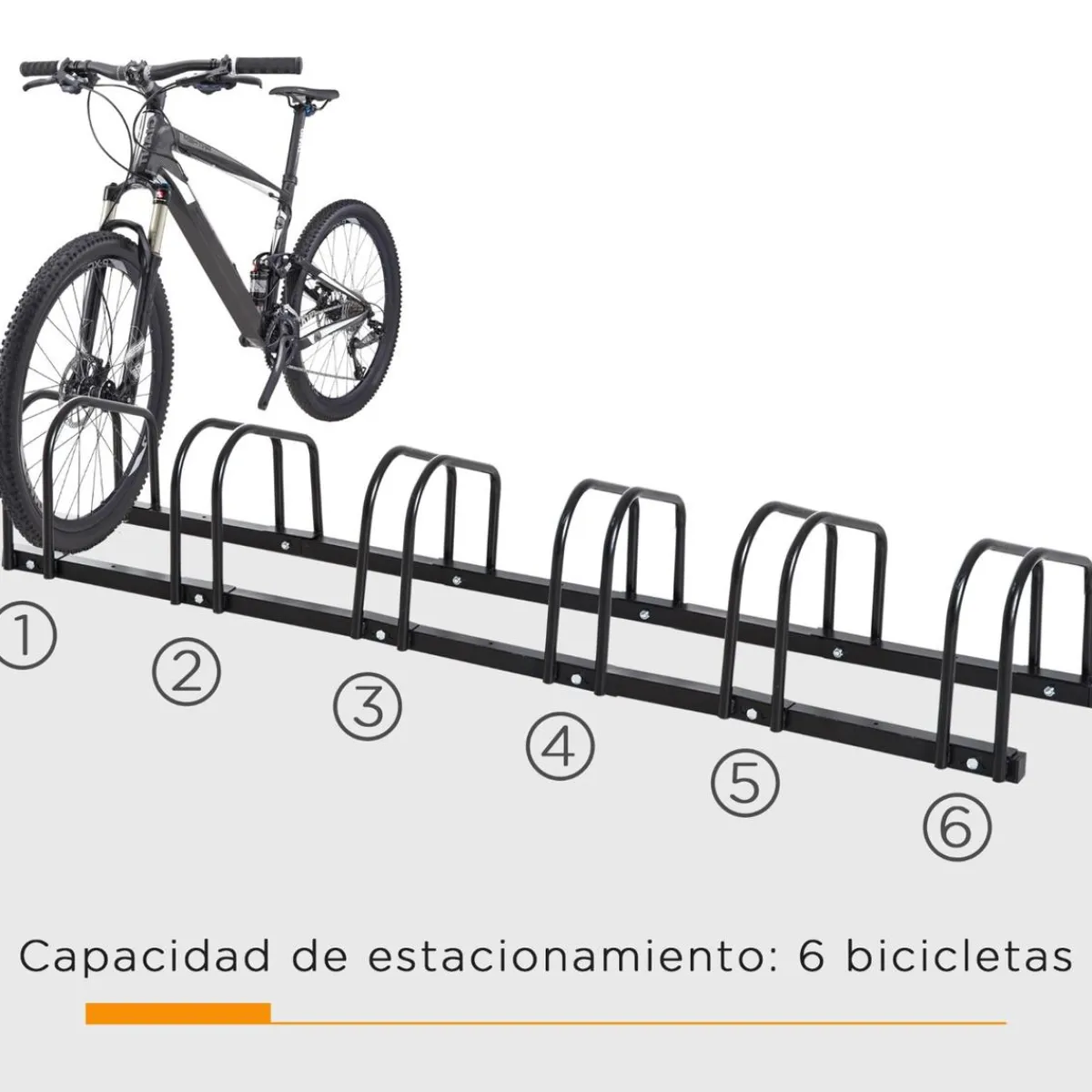 - Aparcamiento para 6 bicicletas Negro*Homcom Online