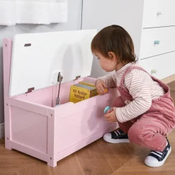 - Baúl para juguetes Madera Rosa Estilo De Vida