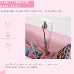 - Baúl para juguetes Madera Rosa Estilo De Vida