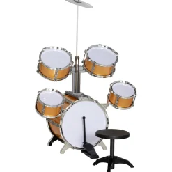 Homcom - Batería infantil 6 piezas con taburete Dorado*AIYAPLAY Outlet