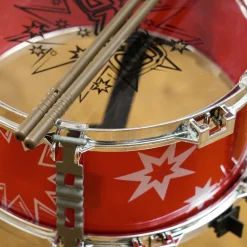 Homcom - Batería infantil 7 piezas con taburete Rojo*AIYAPLAY New