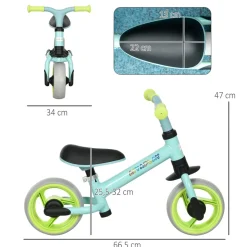 Online Homcom - Bicicleta Equilibrio ajustable Azul Motos Y Triciclos