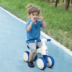 - Bicicleta sin pedales blanco-azul*Homcom Outlet