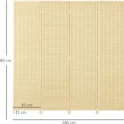 - Biombo de bambú 4 paneles*Homcom New