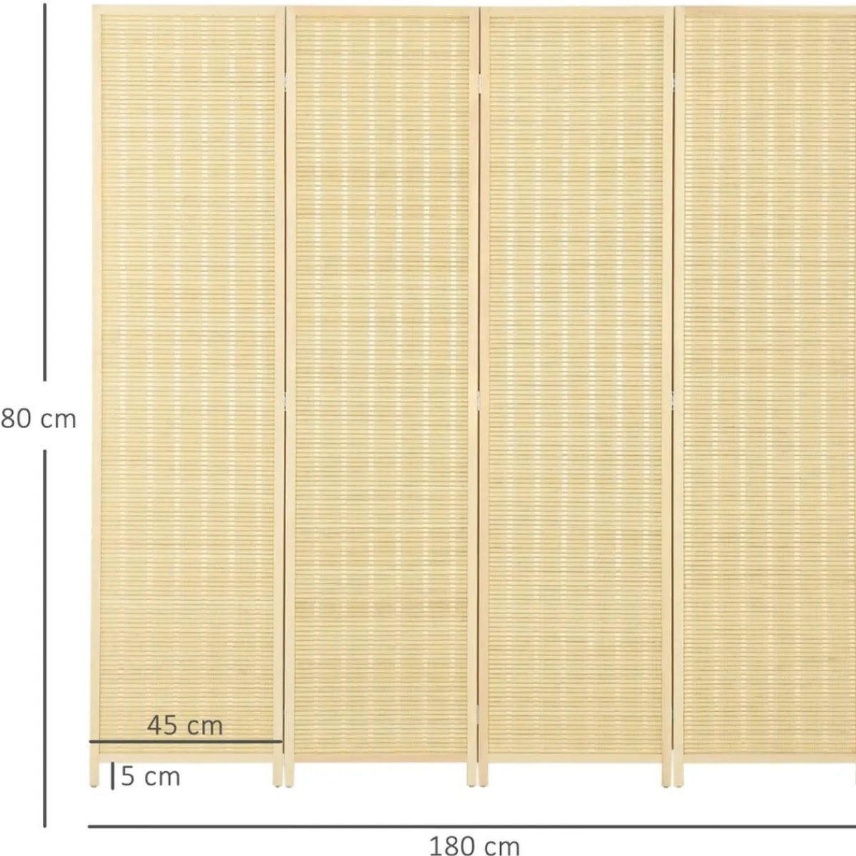 - Biombo de bambú 4 paneles*Homcom New