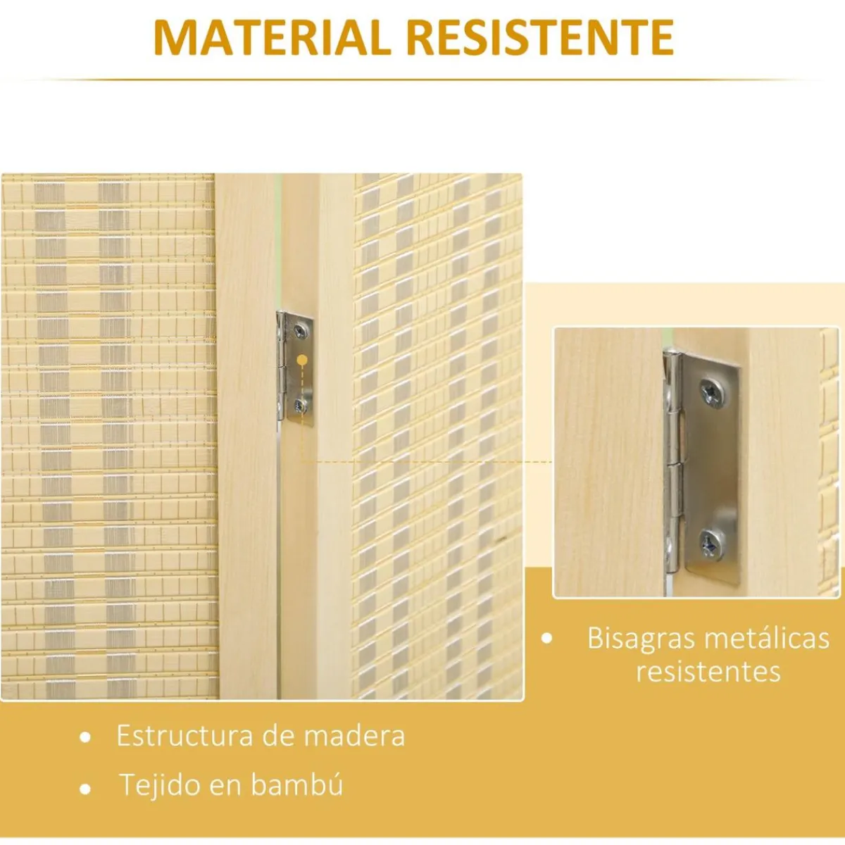 - Biombo de bambú 4 paneles*Homcom New
