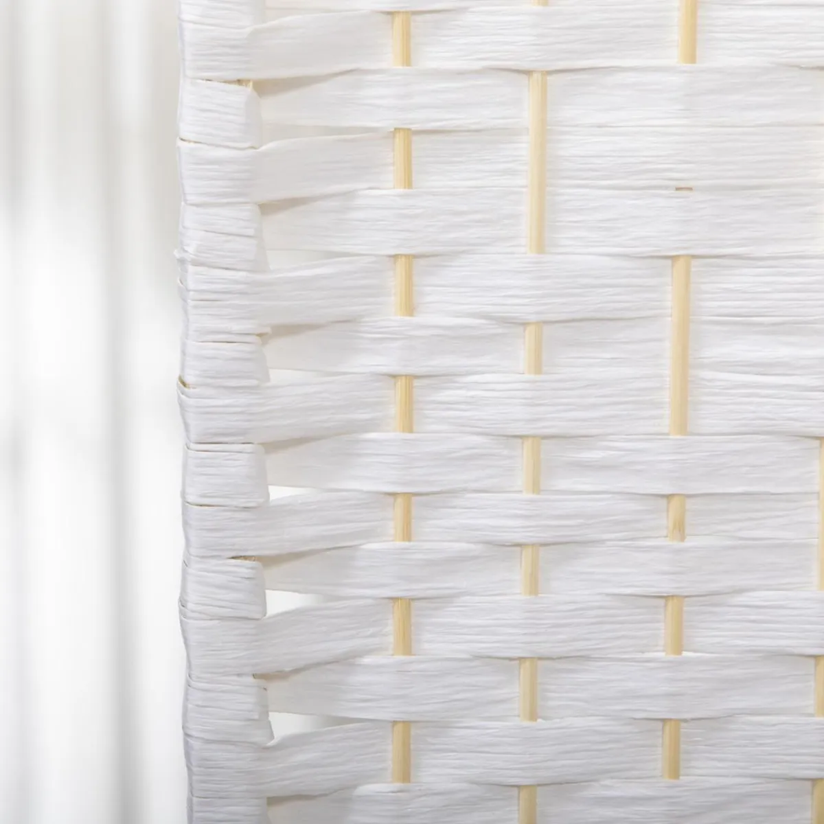 Outlet - Biombo de cuerda de papel 4 paneles Estilo De Vida