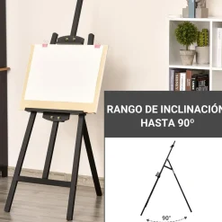 Discount - Caballete de madera con trípode Negro Arte Y Manualidades