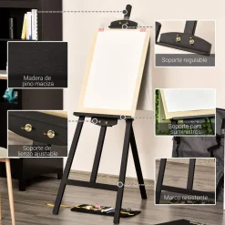 Discount - Caballete de madera con trípode Negro Arte Y Manualidades