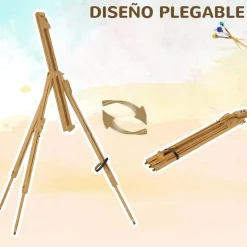 Homcom - Caballete de pintura plegable de madera Arte Y Manualidades