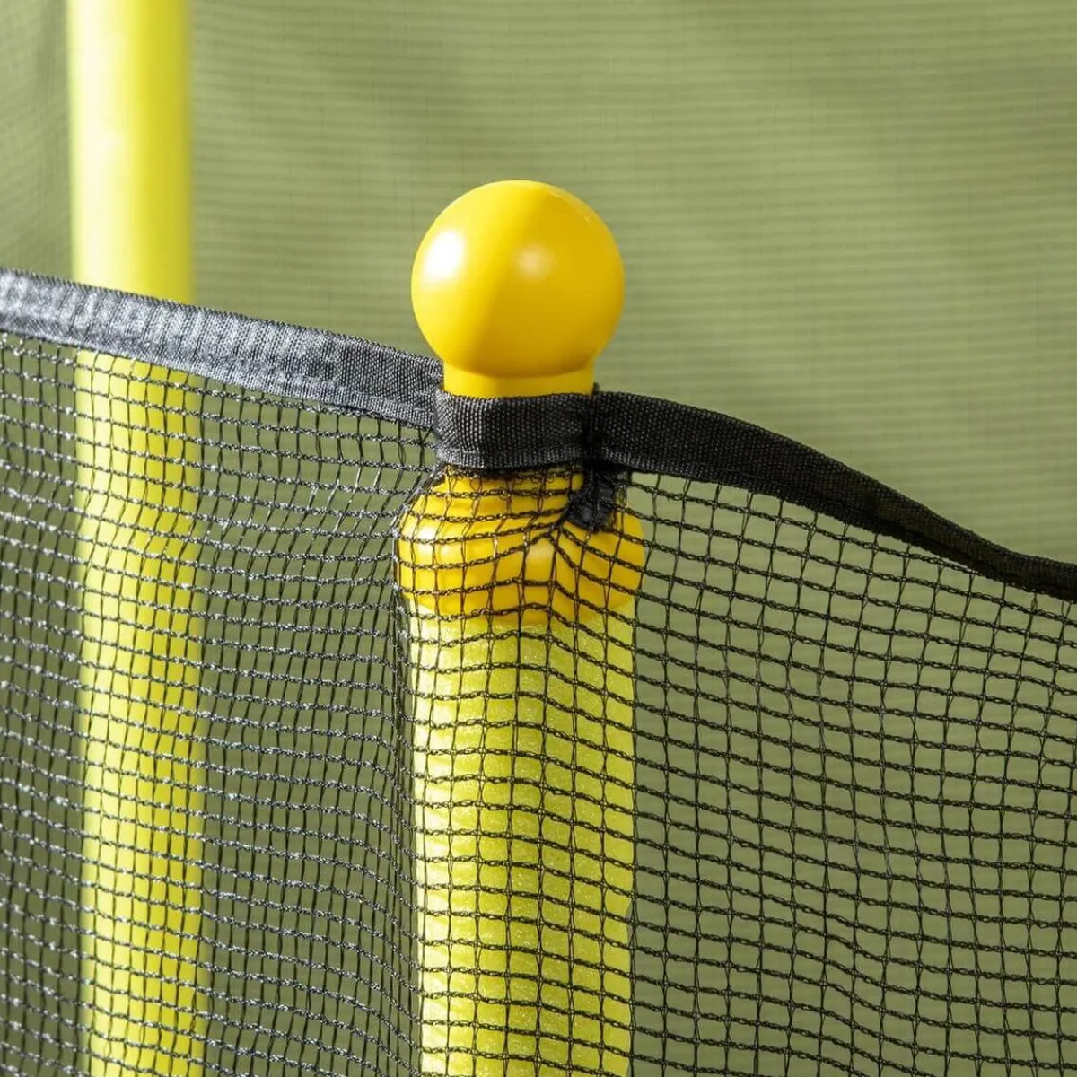 Hot - Cama elástica con red de seguridad Ø110 cm negro Camas Elásticas