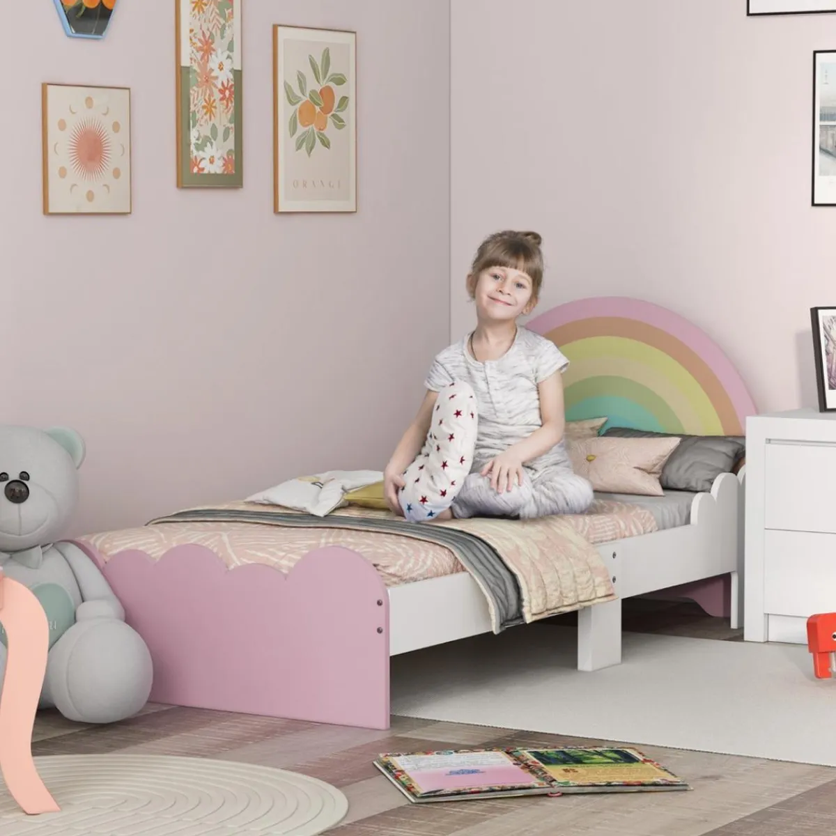 Online - Cama infantil arcoíris Rosa Estilo De Vida