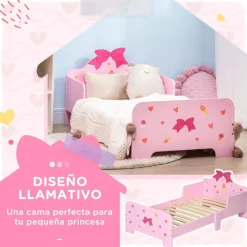 - Cama infantil corazones Rosa*Homcom Best