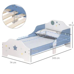 - Cama infantil estrellas Azul/Blanco*Homcom Best