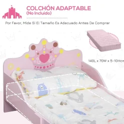 - Cama infantil Madera Rosa*Homcom Best