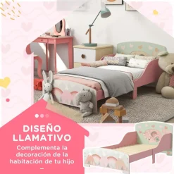 - Cama infantil Montañas Rosa*Homcom Sale