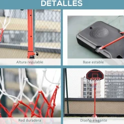 - Canasta baloncesto ajustable con base*Homcom Sale