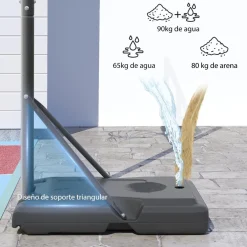 - Canasta completa baloncesto con base 365 cm*Homcom