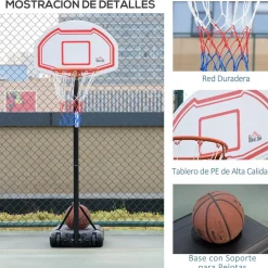 - Canasta completa baloncesto con base 314 cm*Homcom Online