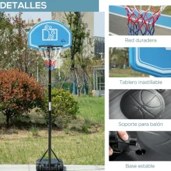 Online - Canasta de baloncesto de pie ajustable de 160-210 cm Deportes