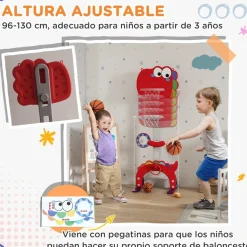 Online Homcom - Canasta de baloncesto infantil Rojo Deportes