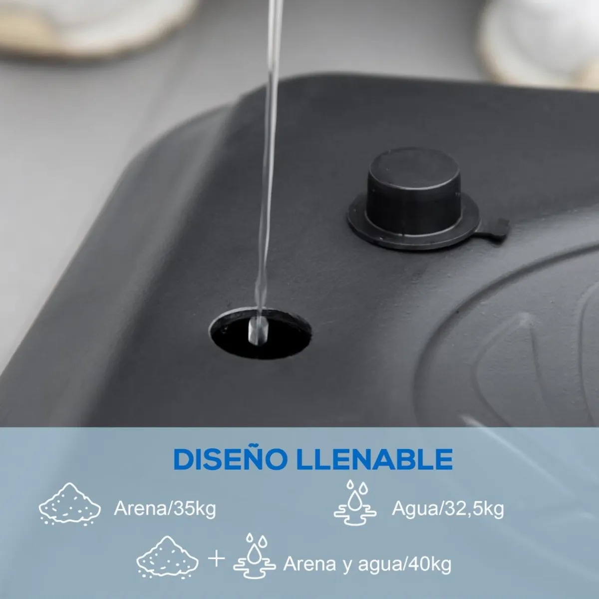 New Homcom - Canasta de baloncesto acero Negro Deportes