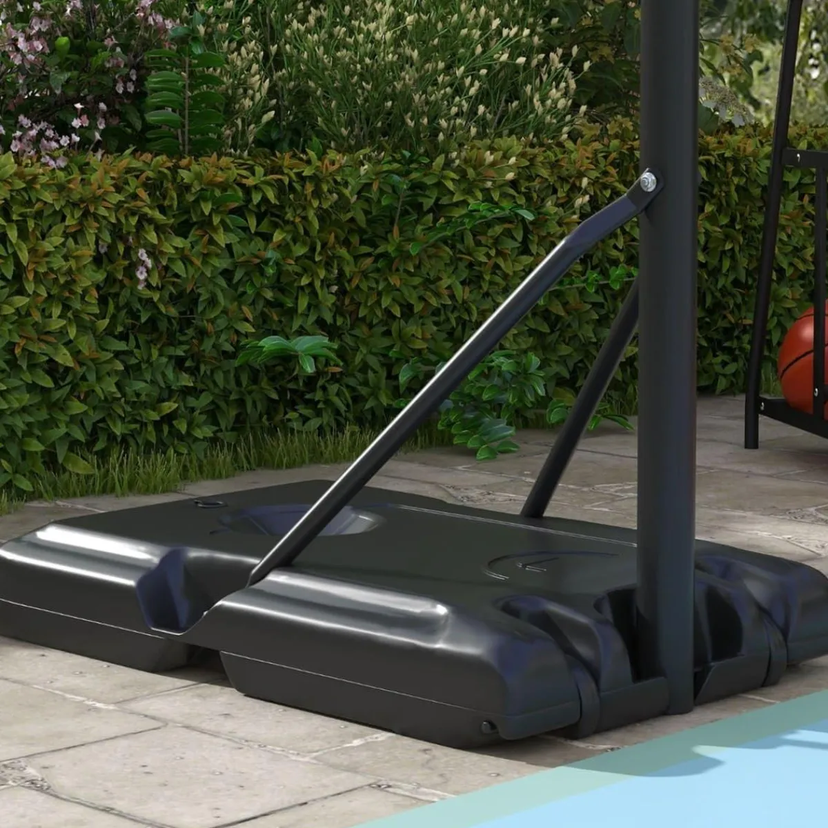 New Homcom - Canasta de baloncesto acero Negro Deportes