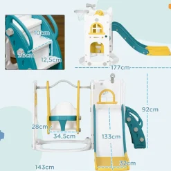 Homcom - Castillo juegos 6 en 1 para interior*AIYAPLAY Online