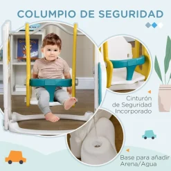 Homcom - Castillo juegos 6 en 1 para interior*AIYAPLAY Online