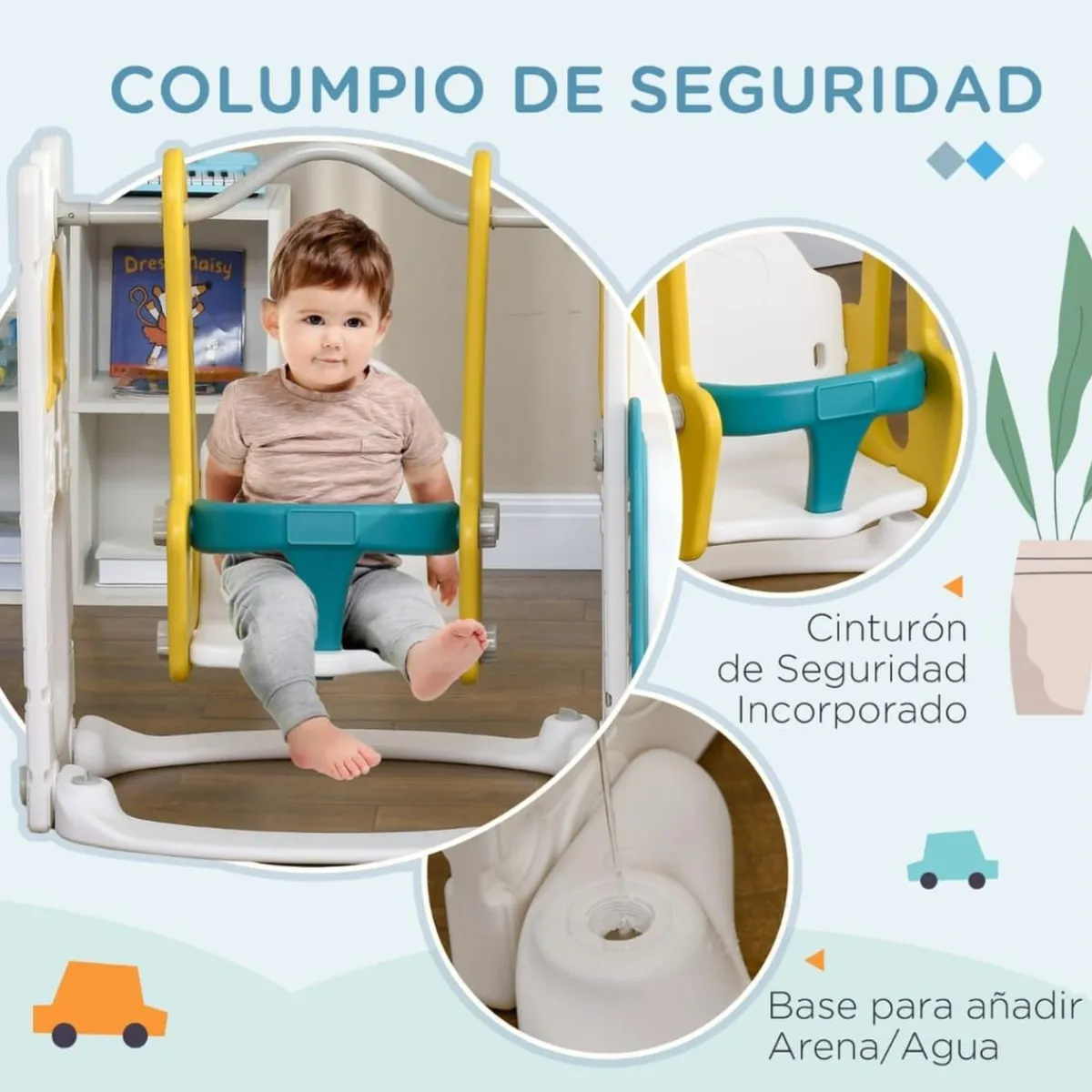 Homcom - Castillo juegos 6 en 1 para interior*AIYAPLAY Online