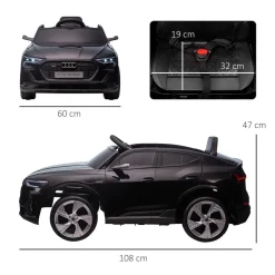 - Coche de batería Audi E-tron Negro*Homcom Best