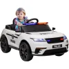 Best Homcom - Coche de policía eléctrico Blanco Vehículos De Batería O A Pedales