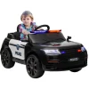 Homcom - Coche de policía eléctrico Negro*AIYAPLAY Clearance
