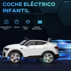 - Coche eléctrico Audi e-tron 12V blanco*Homcom Best